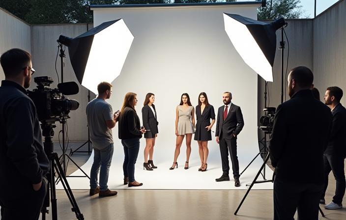 On-location commercial advertising photo